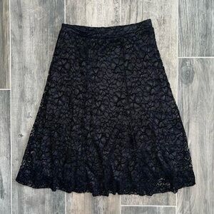 True Envy Elegant Black Lace Skirt
